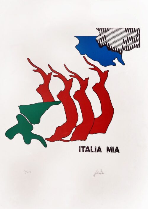 1970<br>Italia mia<br>Litografia a colori, 81/150<br>cm 100x70