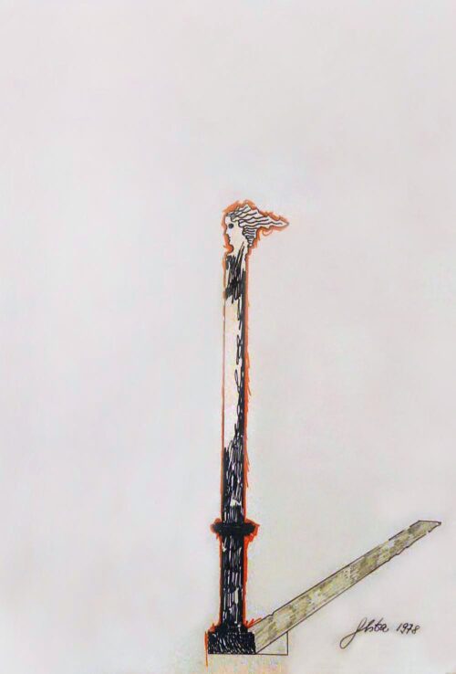 1978<br> pennarelli su carta<br>cm 100x70