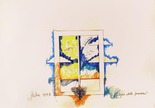 1978<br>Sagra della Primavera<br>pennarelli su carta<br>cm 70x100