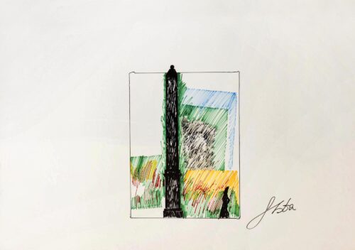 1978<br>pennarelli su carta<br> cm 70x100