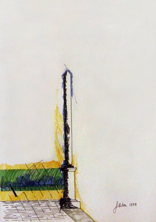 1978<br> pennarelli su carta<br>cm 100x70