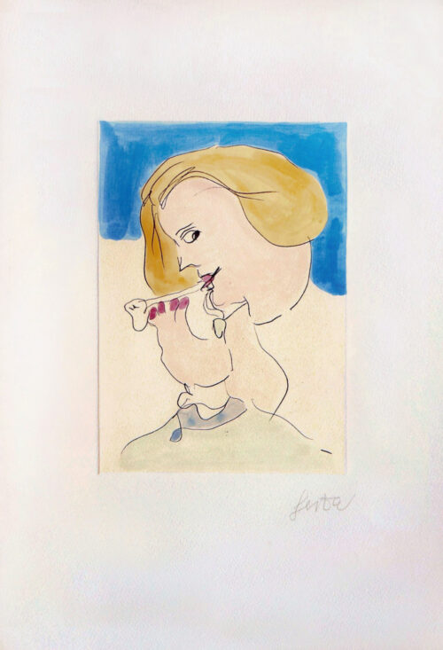 1985 (n.d.)<br>pennarello e tempera su carta<br>cm 35x50