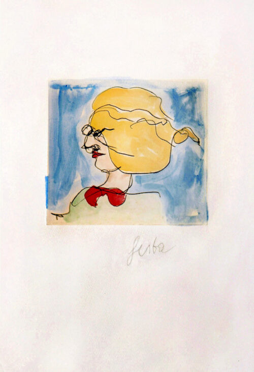 1985<br>pennarello e tempera su carta<br>cm 35x50