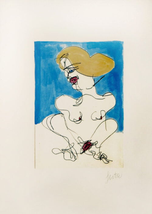 1985<br>pennarello e tempera su carta<br>cm 35x50