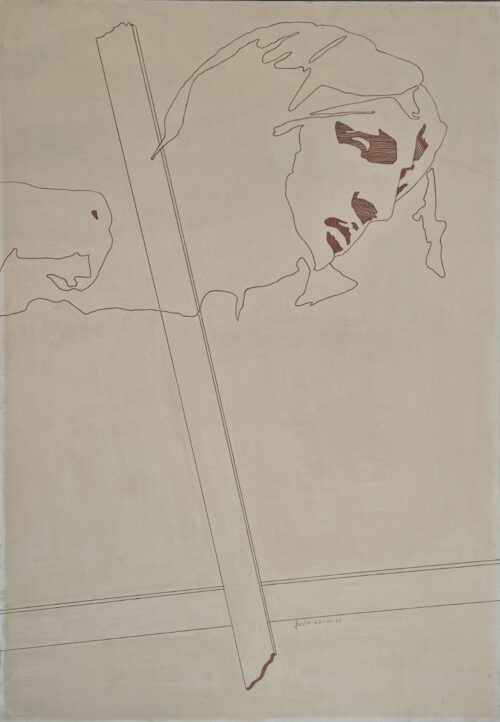 1966 28 ottobre<br>penna a inchiostro su carta<br>cm 100x70